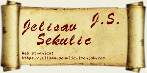 Jelisav Sekulić vizit kartica